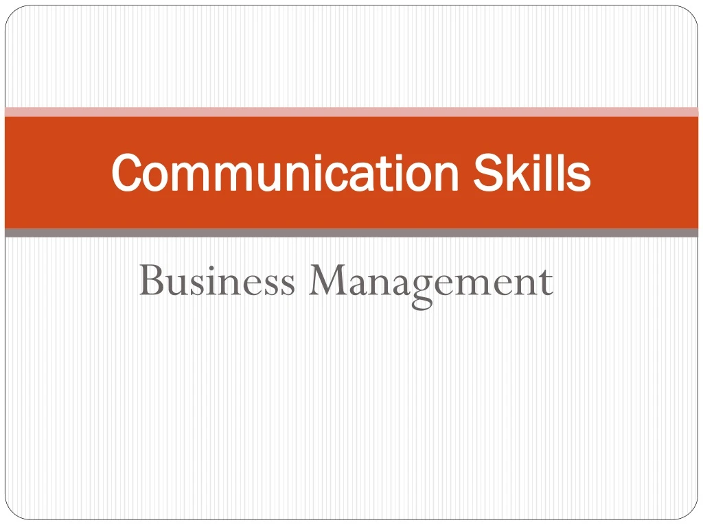 PPT - Communication Skills PowerPoint Presentation, Free Download - ID ...