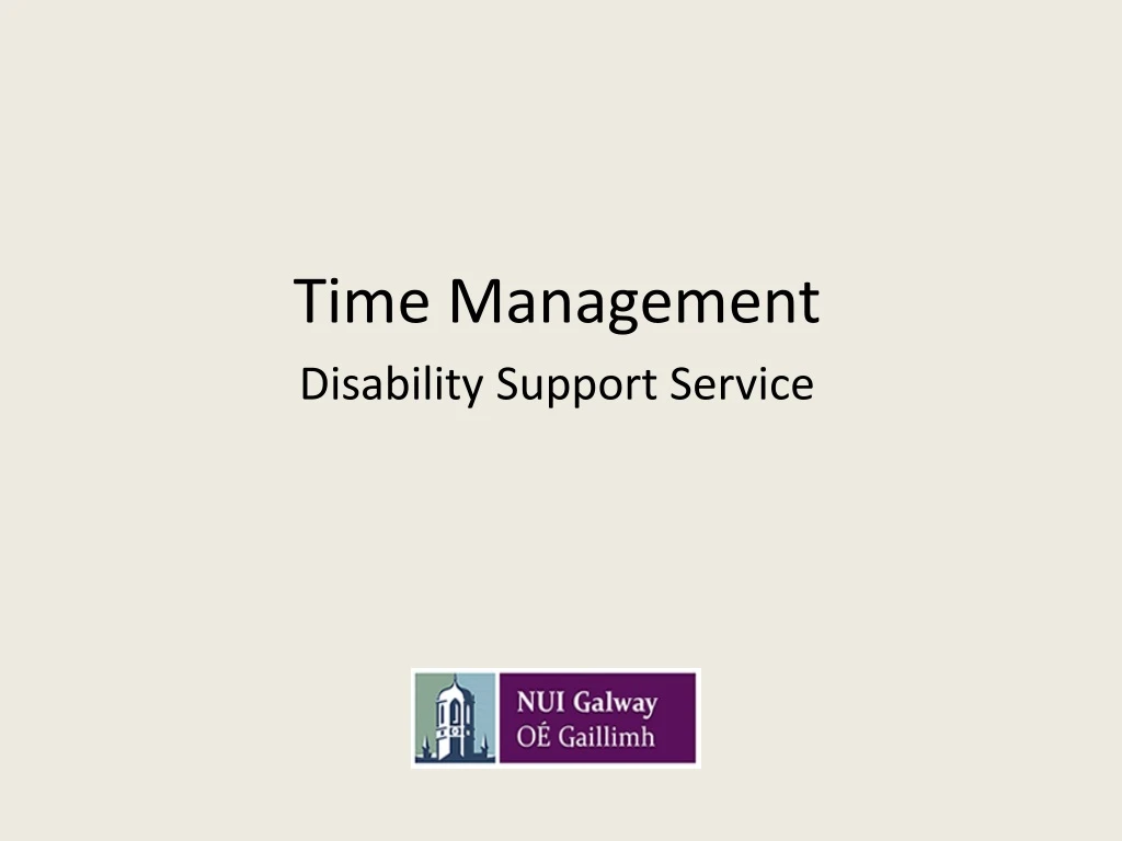 time management disability support service