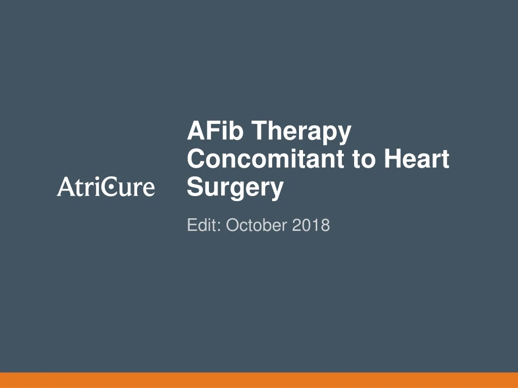 afib therapy concomitant to heart surgery