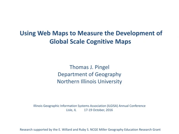 Using Web Maps to Measure the Development of Global Scale Cognitive Maps