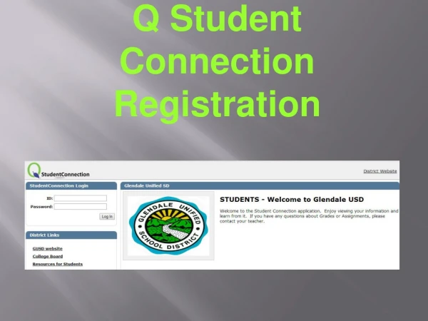 Q Student Connection Registration