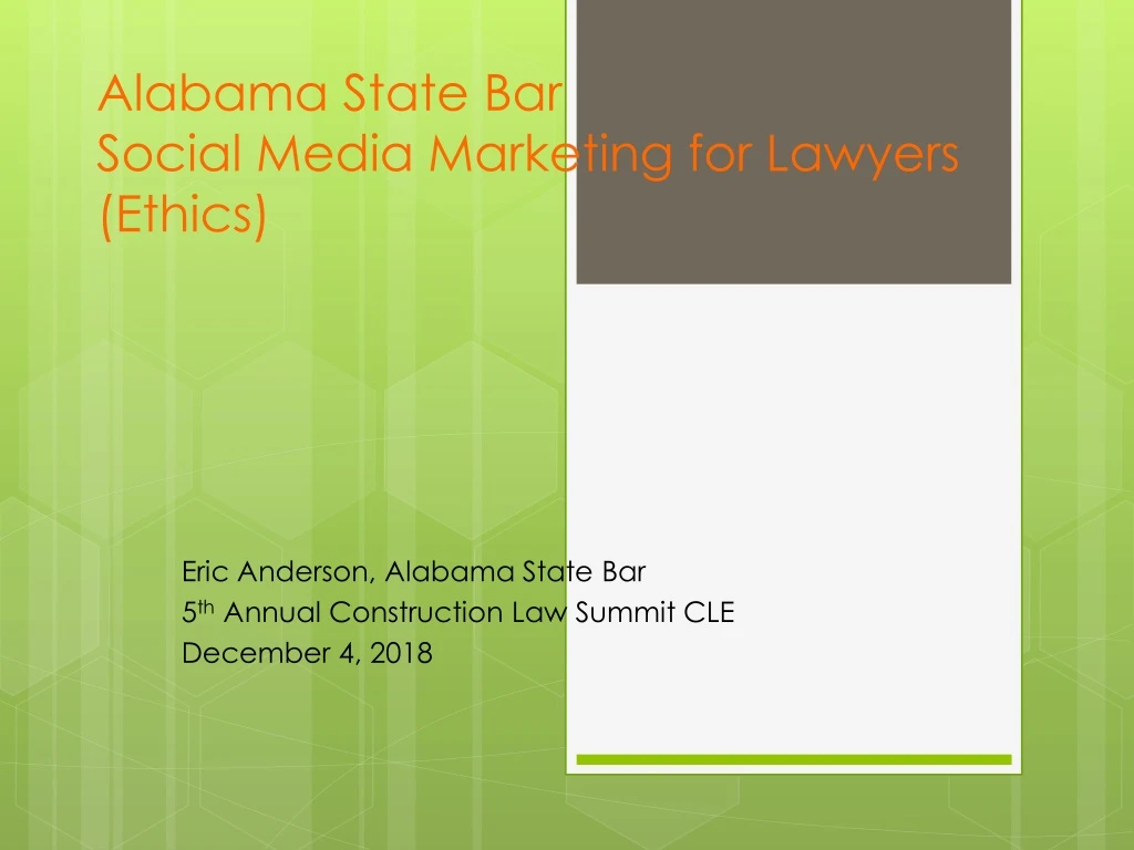 alabama state bar social media marketing for lawyers ethics