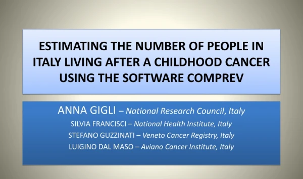 ANNA GIGLI – National Research Council , Italy