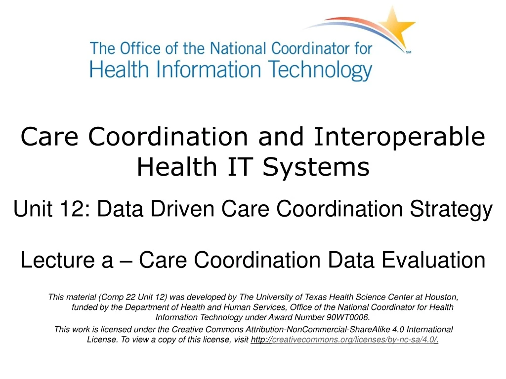 care coordination and interoperable health it systems