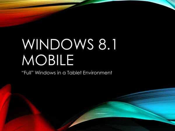 Windows 8.1 Mobile