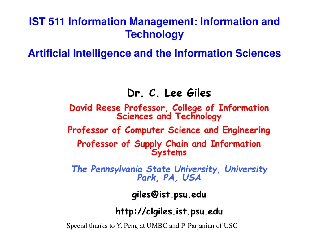 ist 511 information management information