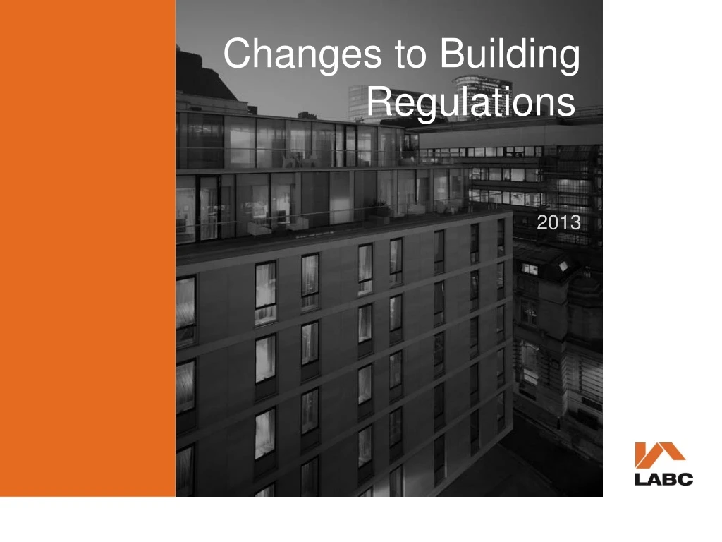 changes to building regulations