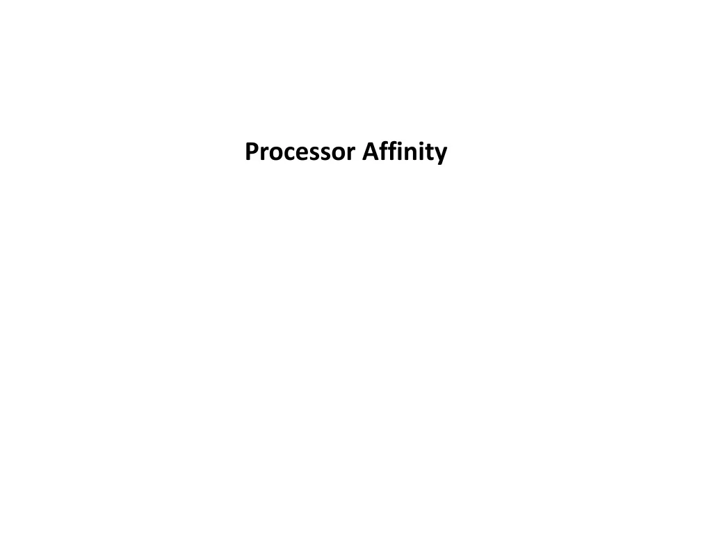 processor affinity