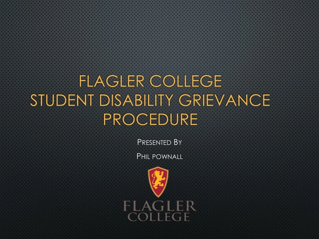 flagler college student disability grievance procedure