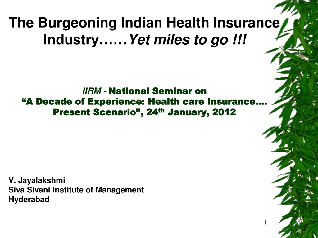 the burgeoning indian health insurance industry
