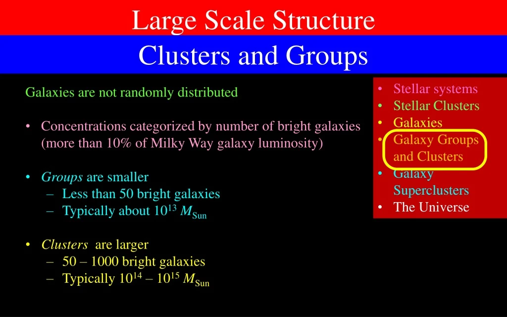 large scale structure