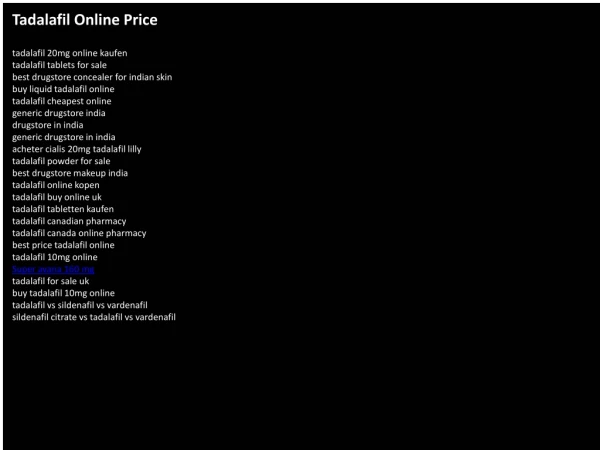 tadalafil online price