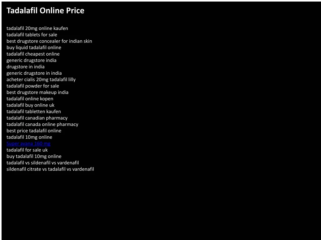 tadalafil online price