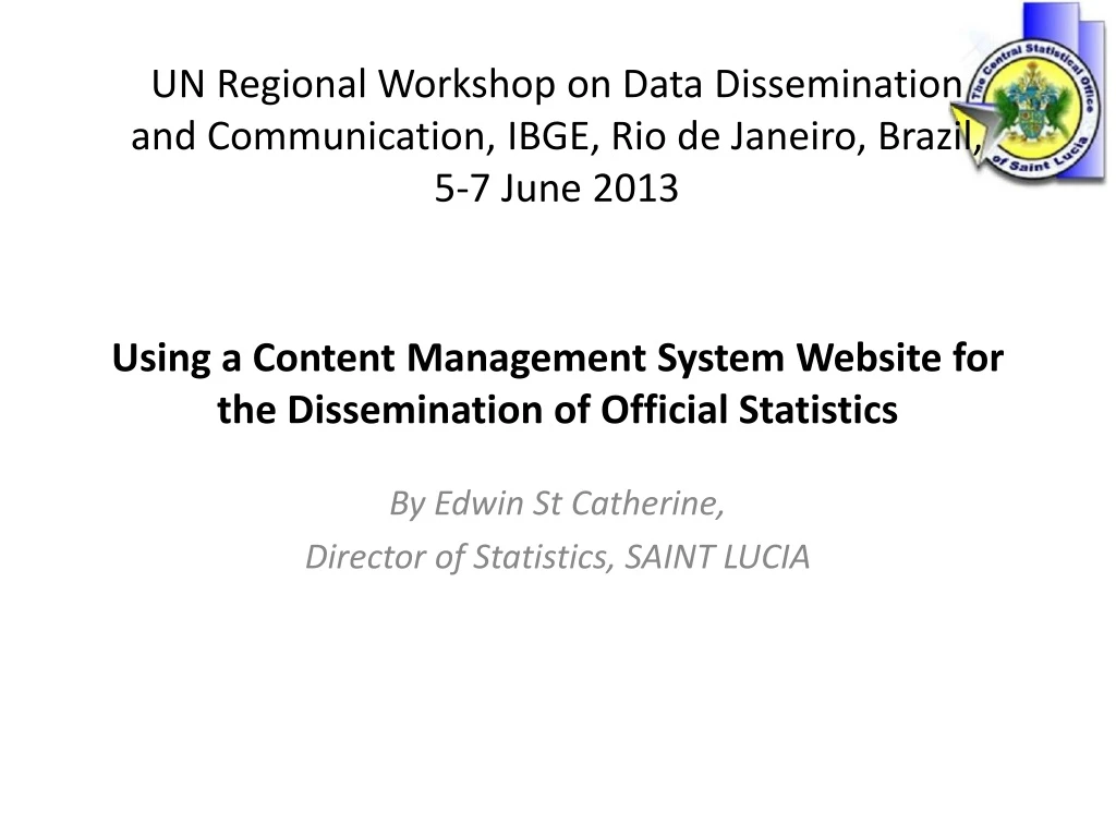 using a content management system website for the dissemination of official statistics