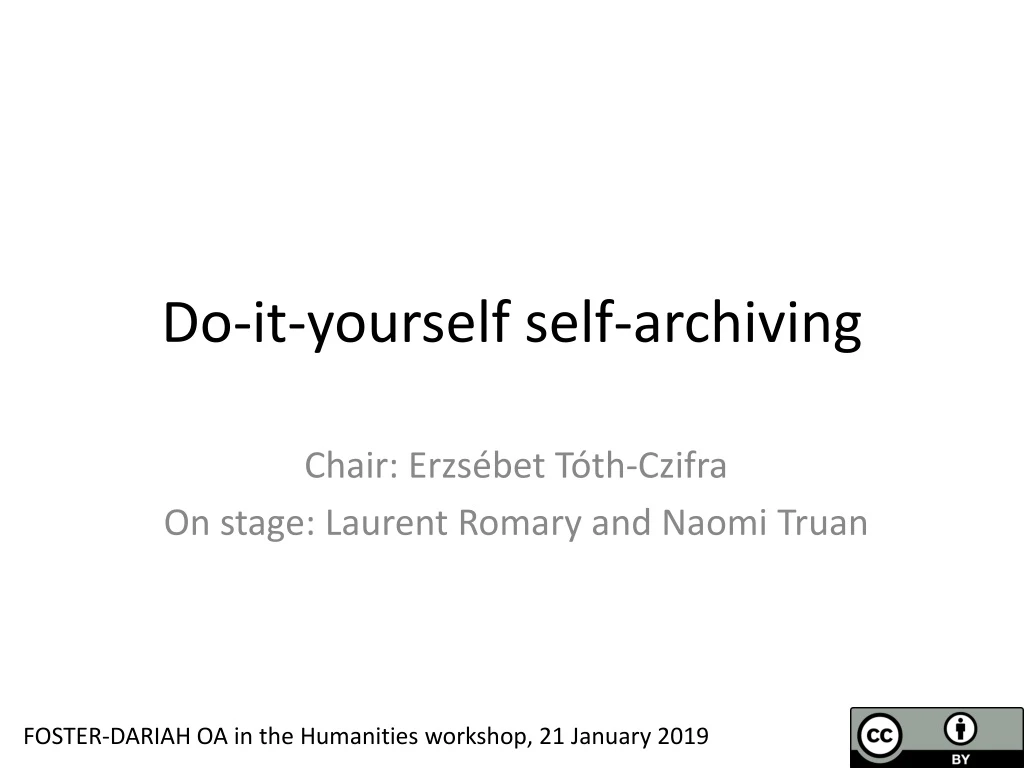 do it yourself self archiving