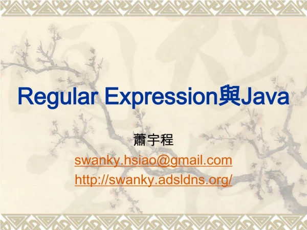 Regular Expression 與 Java