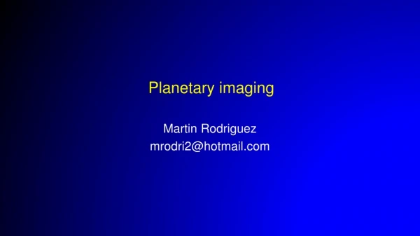 Planetary imaging