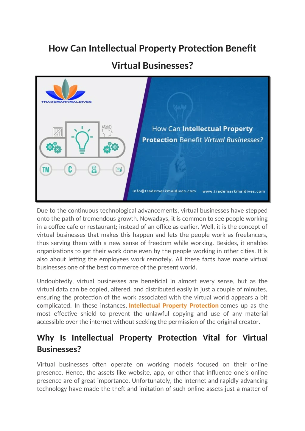 how can intellectual property protection benefit