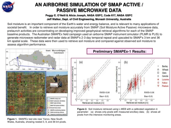 AN AIRBORNE SIMULATION OF SMAP ACTIVE / PASSIVE MICROWAVE DATA