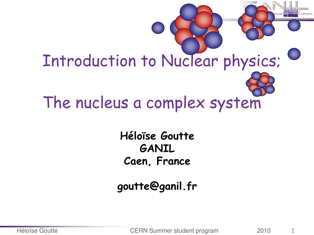 introduction to nuclear physics the nucleus