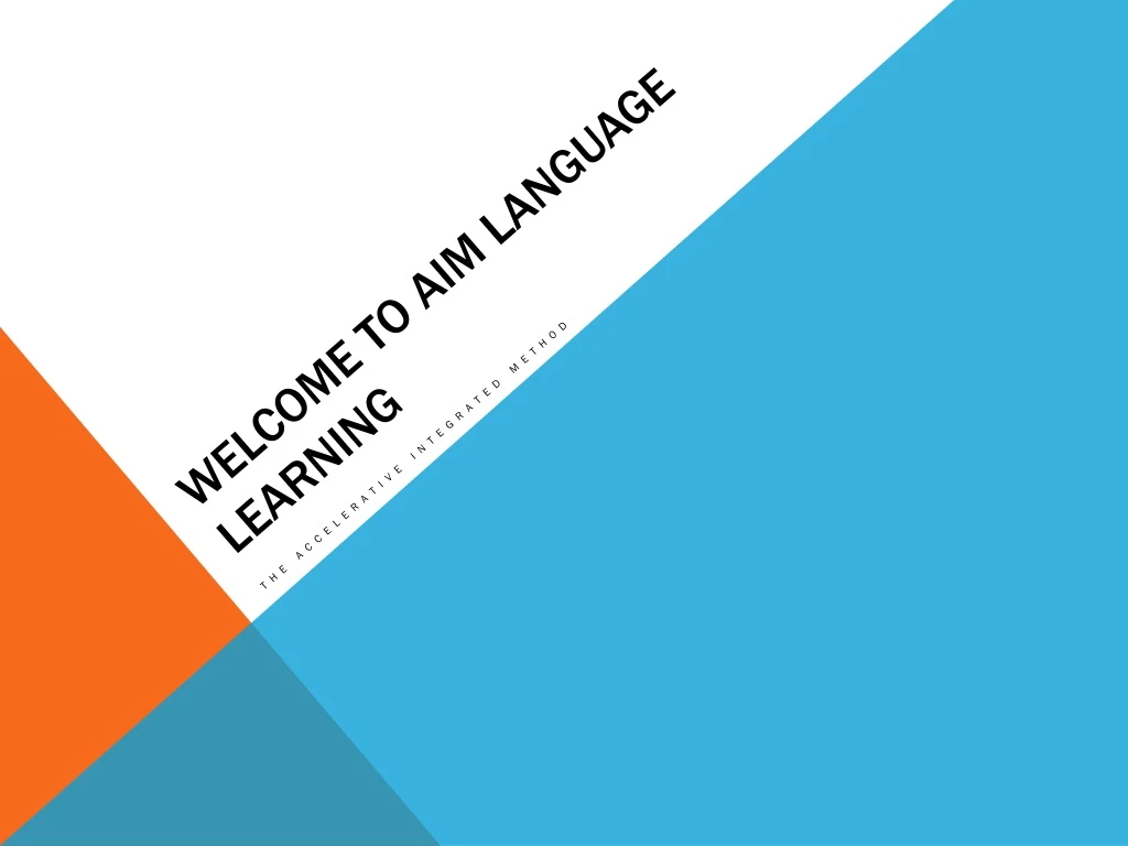 welcome to aim language learning