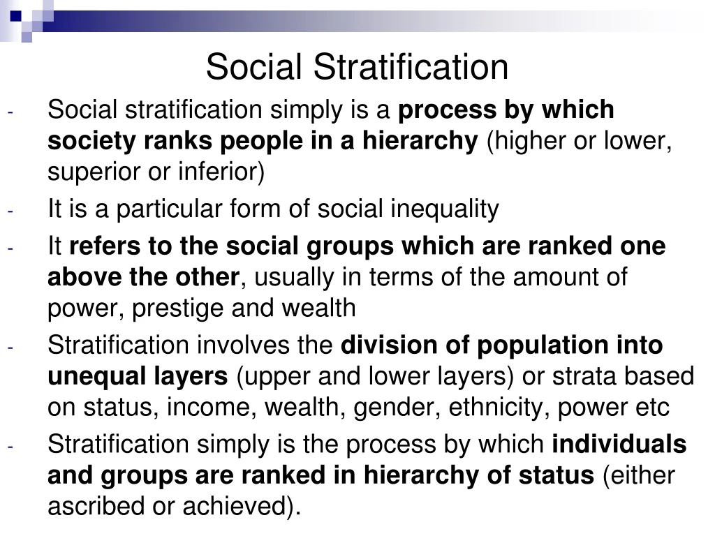 social stratification