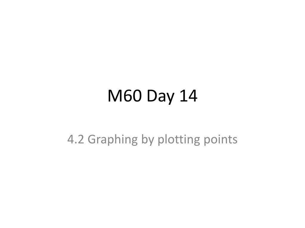 m60 day 14