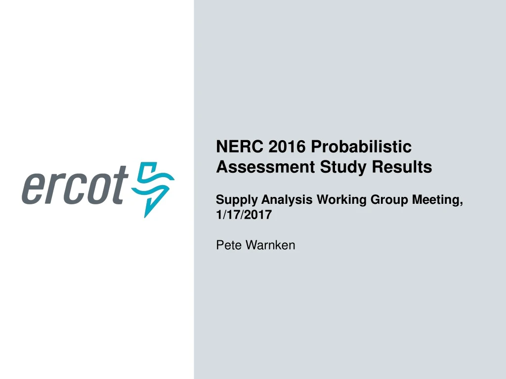 nerc 2016 probabilistic assessment study results