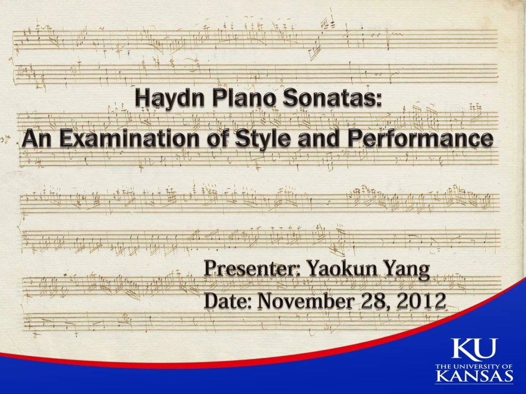 haydn p lano sonatas an examination of style