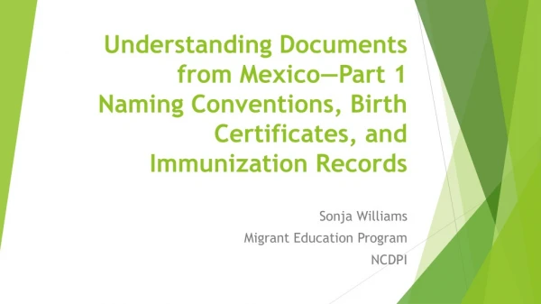 Sonja Williams Migrant Education Program NCDPI
