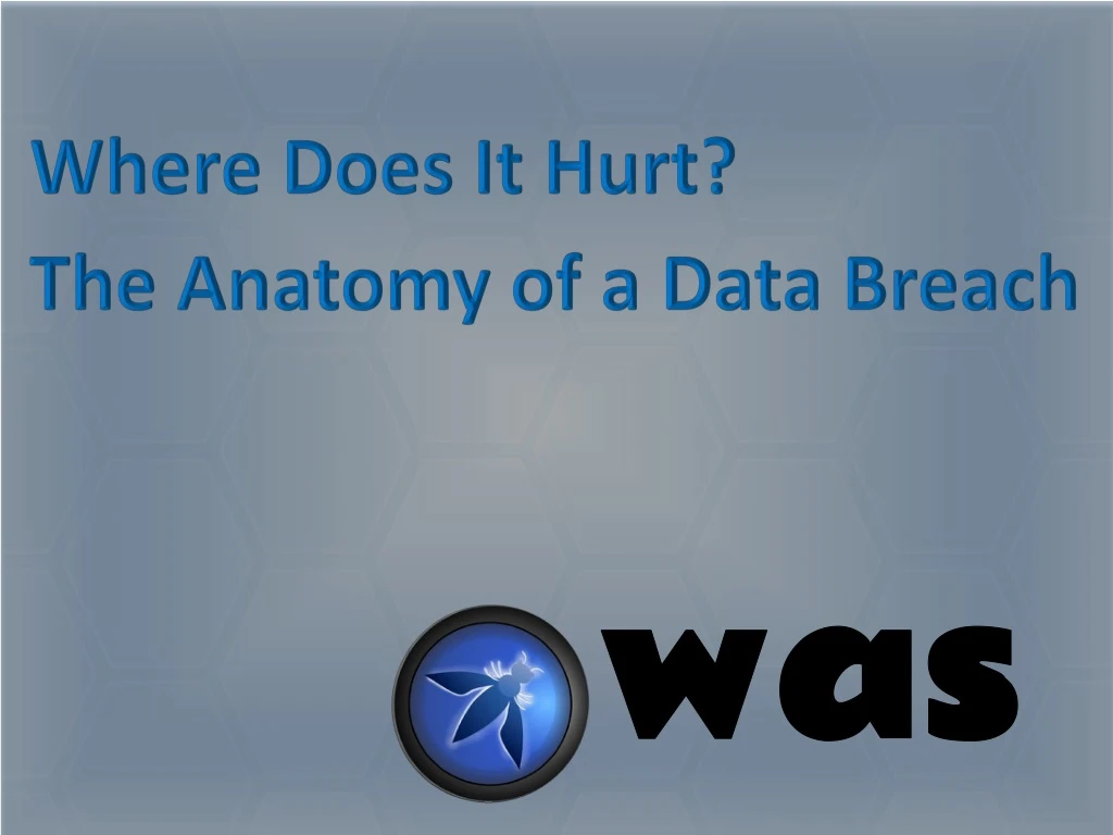 where does it hurt the anatomy of a data breach