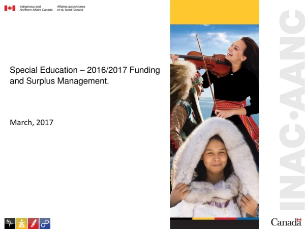 Special Education – 2016/2017 Funding and Surplus Management. March, 2017