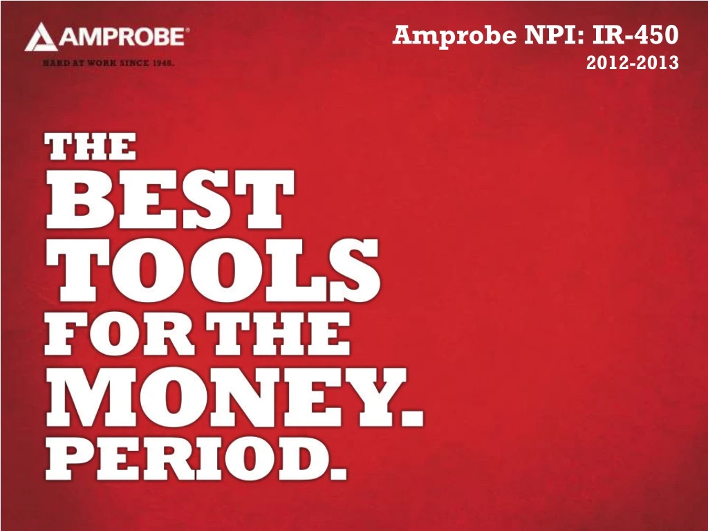 amprobe npi ir 450 2012 2013