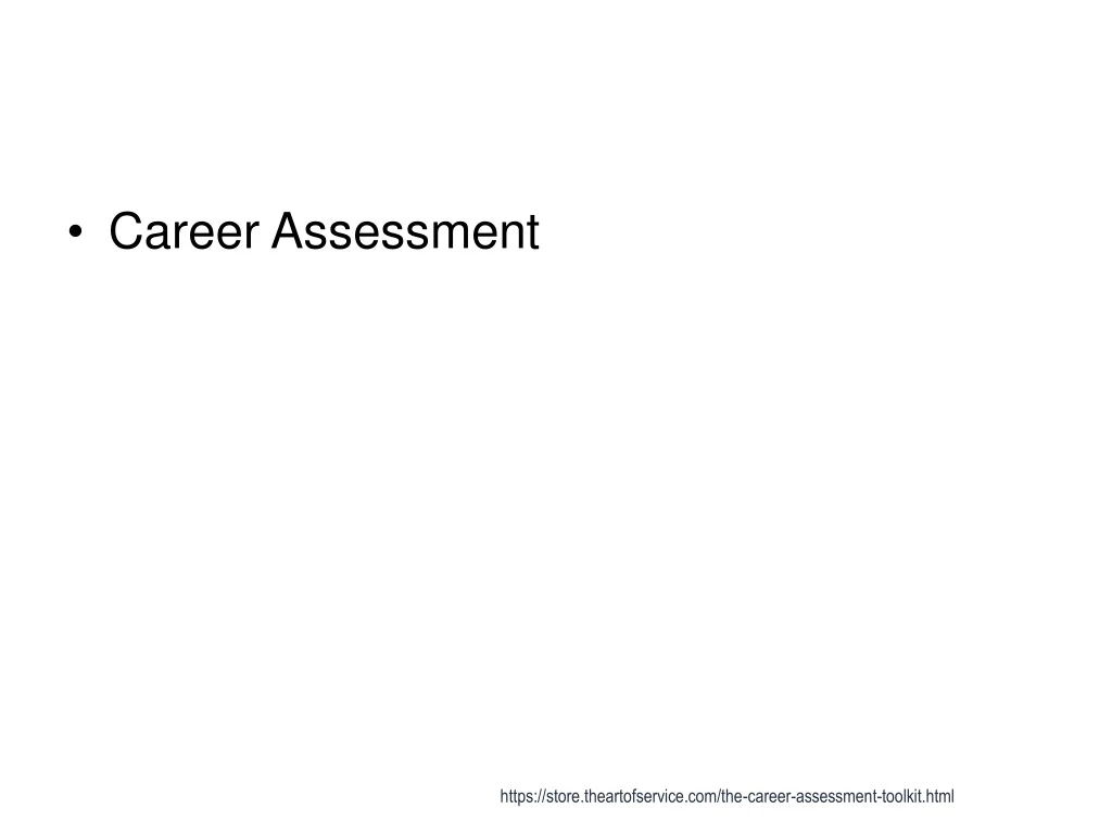 career assessment