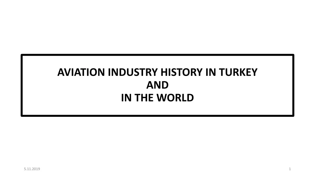 aviation industry history in turkey and in the world