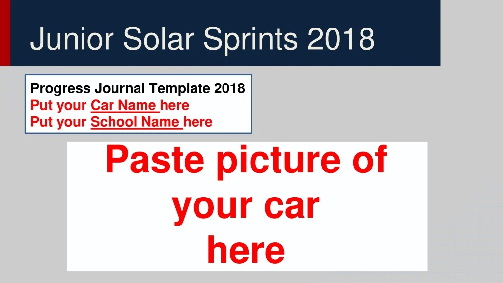 junior solar sprints 201 8