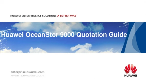 Huawei OceanStor 9000 Quotation Guide
