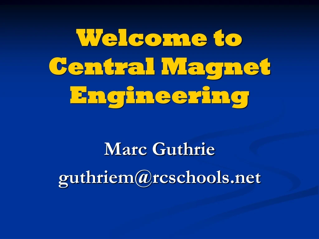 welcome to central magnet engineering