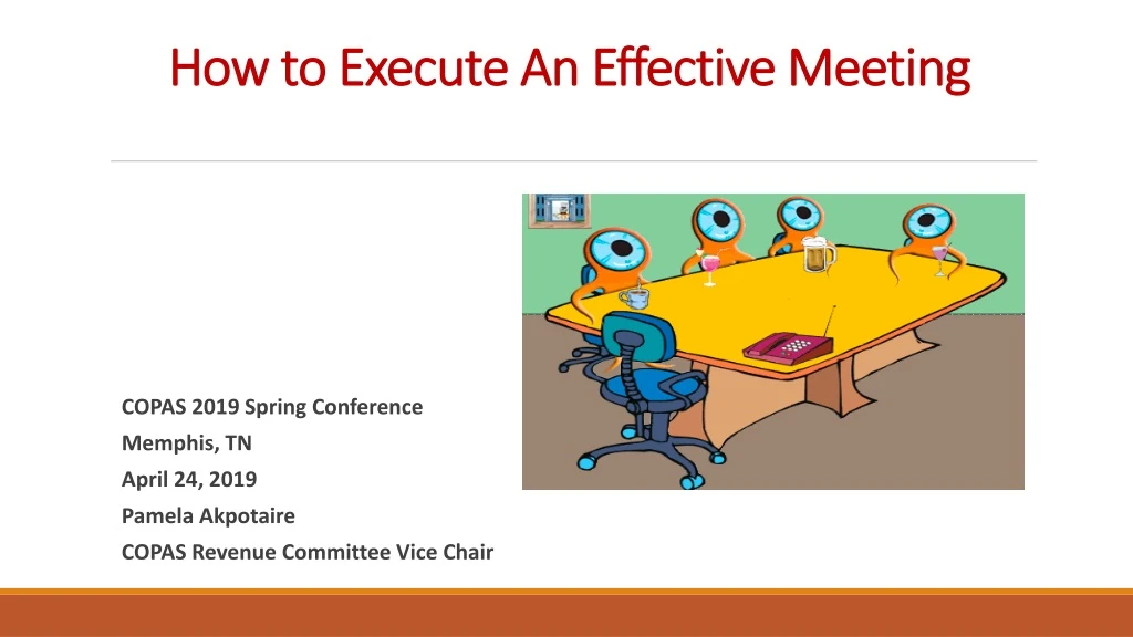 how to execute an effective meeting