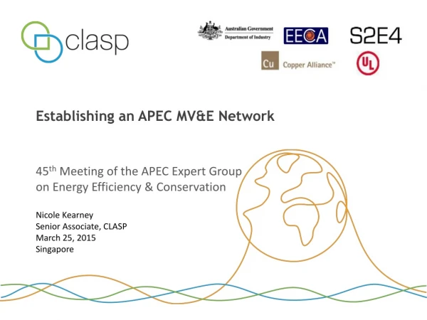 Establishing an APEC MV&amp;E Network