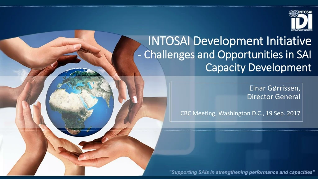 intosai development initiative challenges and opportunities in sai capacity development