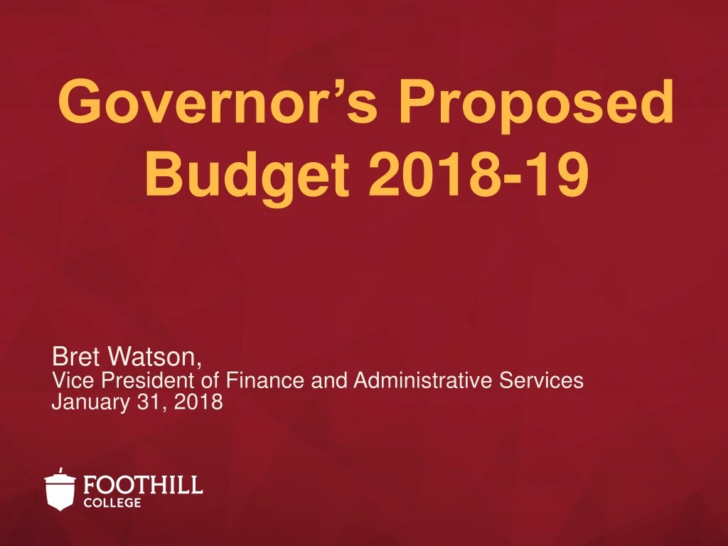 governor s proposed budget 2018 19