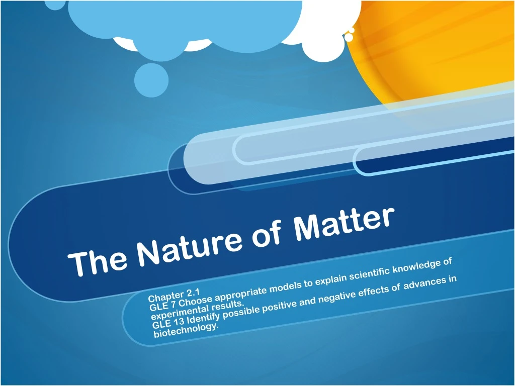 the nature of matter