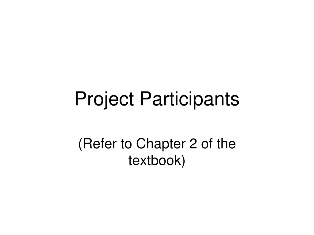 project participants
