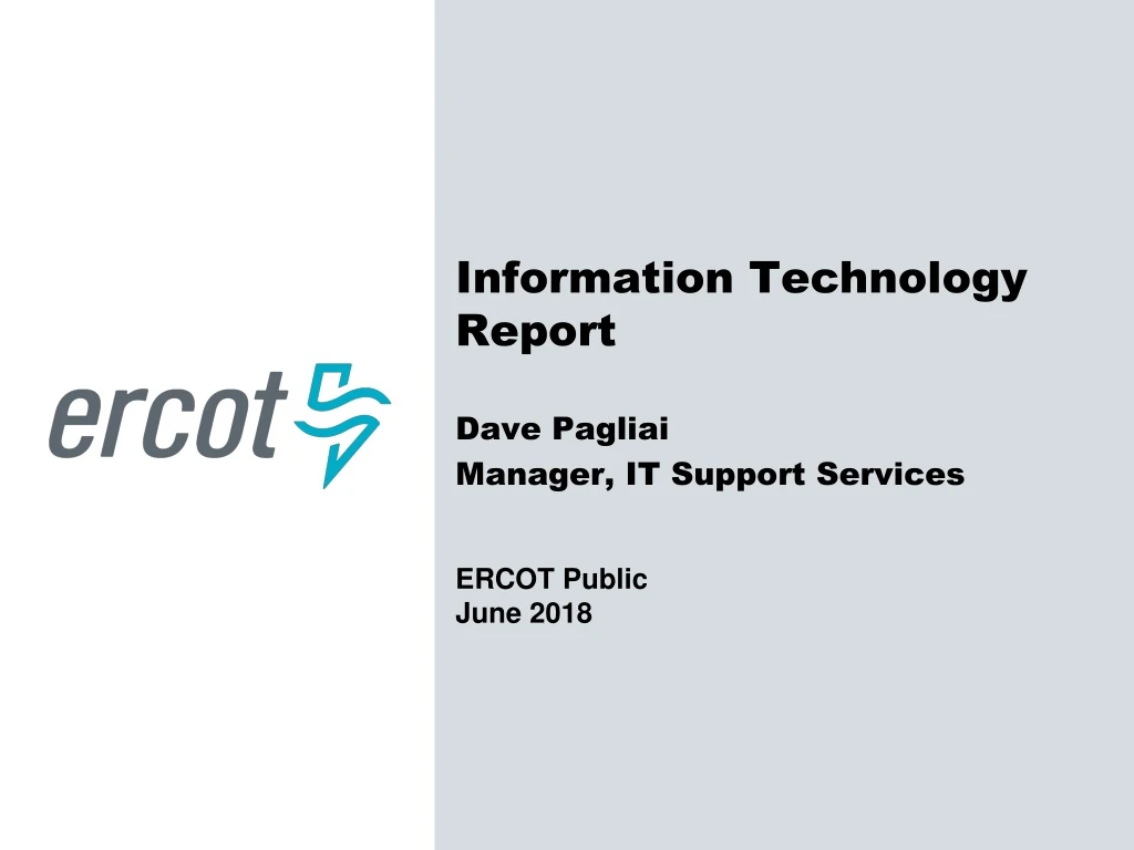 information technology report dave pagliai