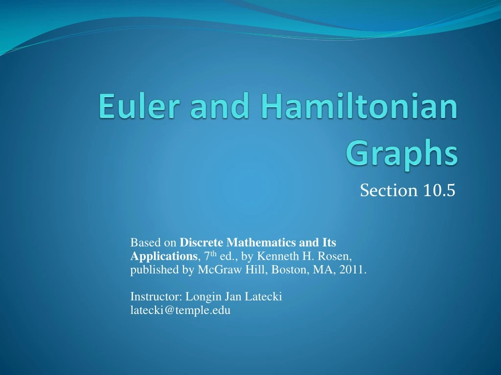 euler and hamiltonian graphs