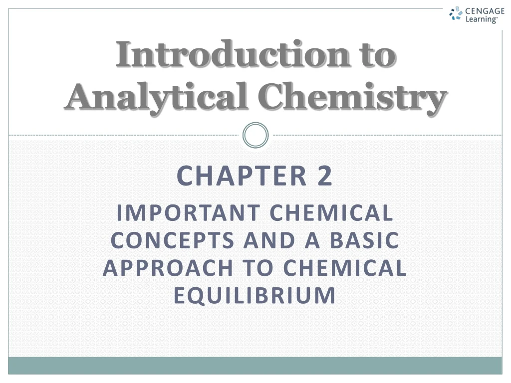 introduction to analytical chemistry