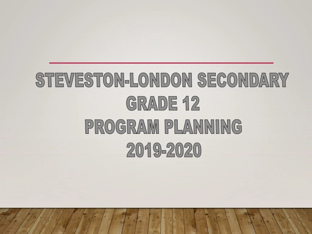 steveston london secondary grade 12 program