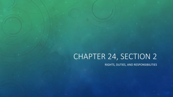 Chapter 24, section 2