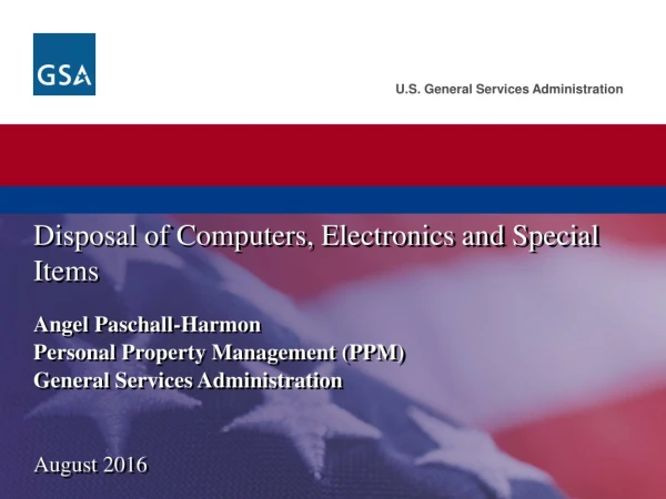 Angel Paschall -Harmon Personal Property Management (PPM) General Services Administration